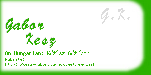 gabor kesz business card